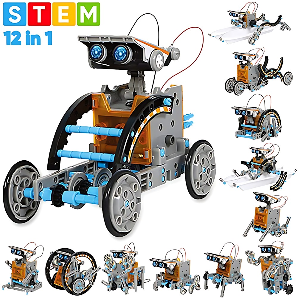 Zonne-robot bouwstenen 12 in 1 - Science Project Diy recensie en prijs