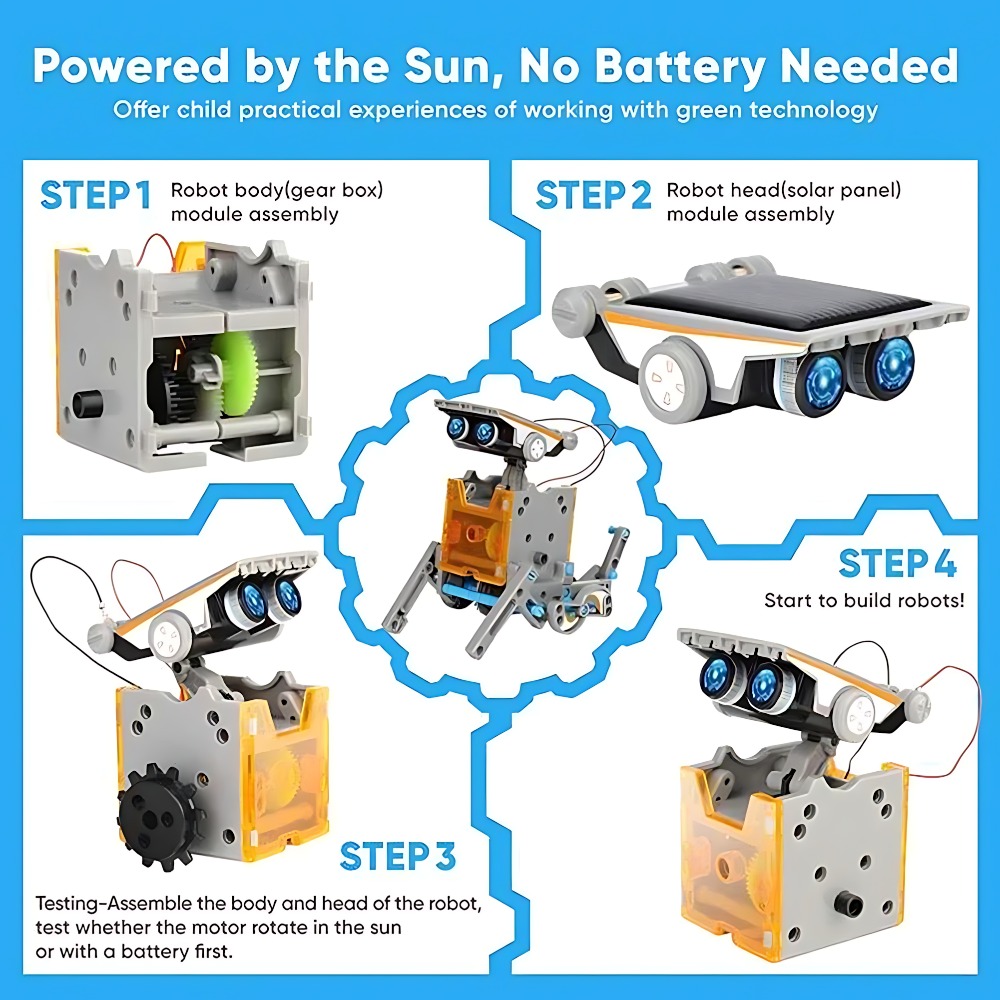 Zonne-robot bouwstenen 12 in 1 - Science Project Diy recensie en prijs